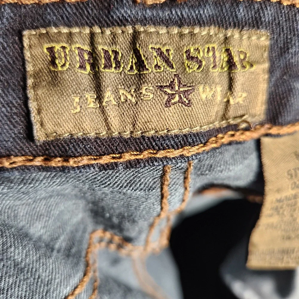 Urban Star Jeans Mens 36x32‎ Dark Wash Excellent Straight Leg Stretch Denim